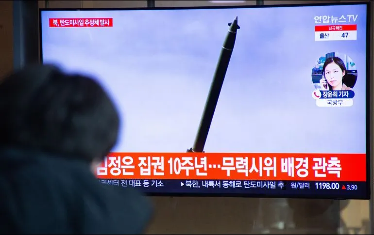 Corea del Norte lanza un nuevo misil al mar de Japón.