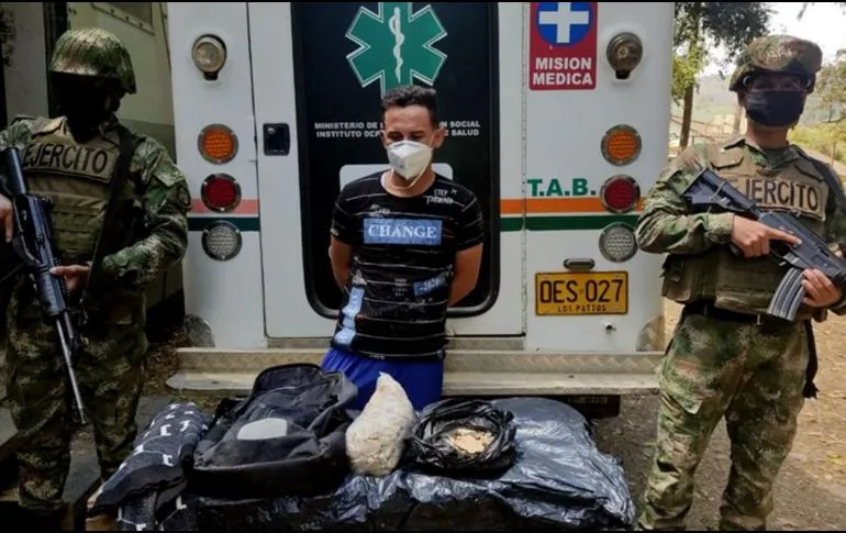 Colombia: Incautan ambulancia que transportaba cocaína.