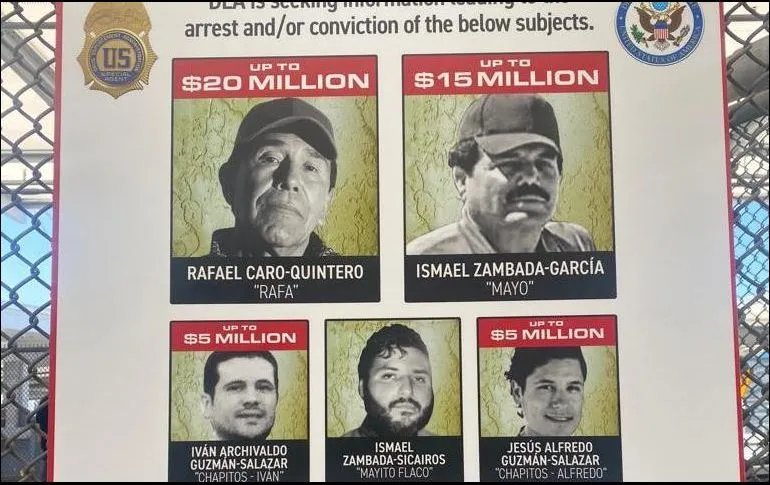 Las millonarias recompensas que ofrece la DEA por líderes criminales.