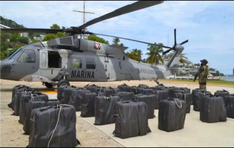 Autoridades aseguran una tonelada de cocaína en la Costa del Estado de Oaxaca.
