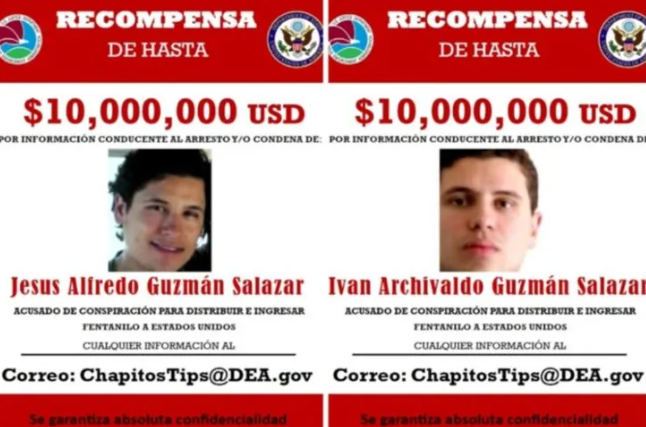 Estados Unidos duplica recompensa por hijo del Chapo Guzmán.