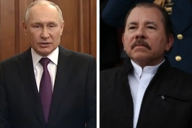 Putin felicita a Ortega por el 202 aniversario de la independencia de Nicaragua.