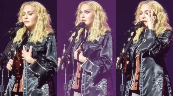 Madonna rompe en llanto en pleno show tras hablar de la enfermedad que la postró en cama: “Es un maldito milagro que esté aquí ahora mismo”