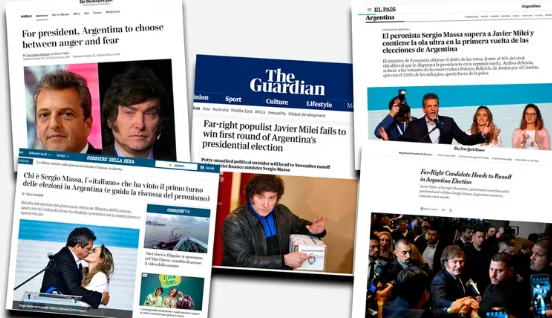 Los medios del mundo reflejan la victoria de Massa en las elecciones generales de Argentina.