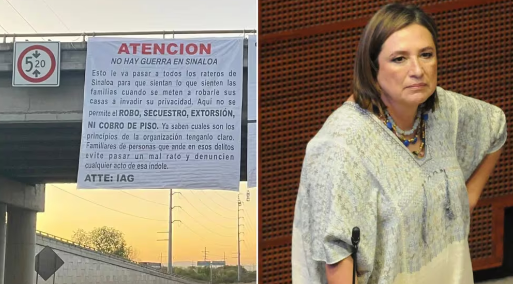 Xóchitl Gálvez reacciona a mantas de Cártel de Sinaloa en Culiacán: “Delincuentes metiendo en cintura a delincuentes”