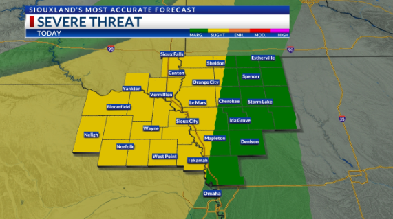 Las probabilidades severas regresan a Siouxland el lunes por la noche
