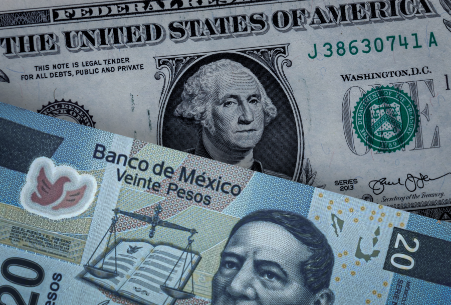 Peso mexicano opera con pérdidas contra el dólar por segunda jornada consecutiva