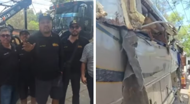 Conjunto Primavera sufre aparatoso accidente en autobús tras quedarse sin frenos en Edomex