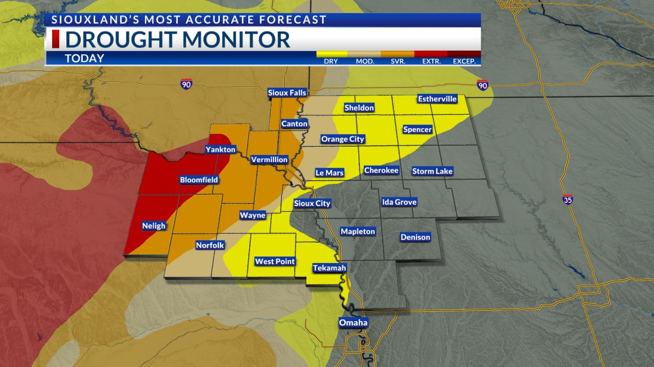 Se está agravando la sequía en Siouxland