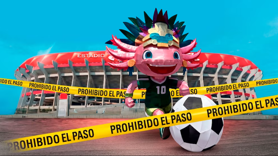 ¿Y ‘Ajologol’? Figura es retirada del Estadio Azteca tras polémica entre FIFA y Gobierno de CDMX