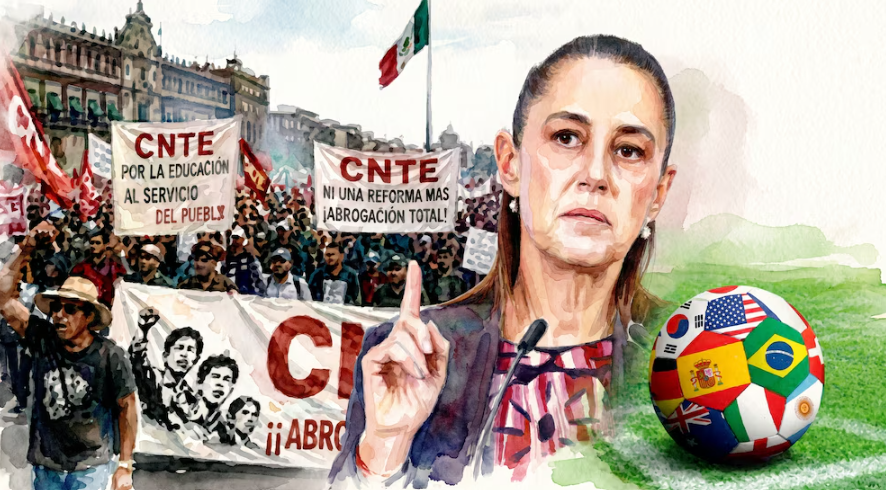 Inauguración del Mundial 2026 se realizará sin problemas, garantiza Sheinbaum pese a protestas de CNTE y madres buscadoras Inauguración del Mundial 2026 se realizará sin problemas, garantiza Sheinbaum pese a protestas de CNTE y madres buscadoras